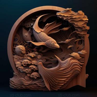 3D model Higashimi in Japan (STL)